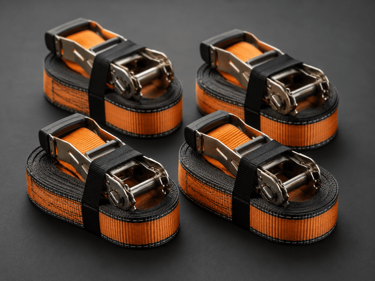 Ratchet Tie-Down Strap 4-Pack shown as an unbranded no-drill van storage product